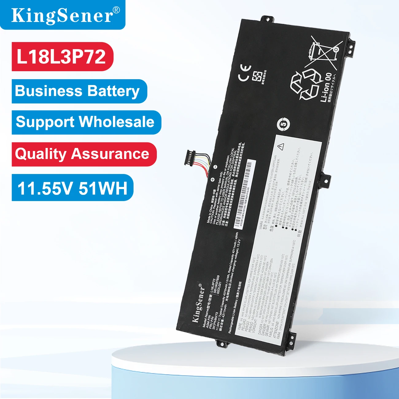 

KingSener L18L3P72 L18M3P72 Laptop Battery For Lenovo ThinkPad X13 Yoga 1st Gen ThinkPad X390 Yoga Series L18S3P72 L19M3P71