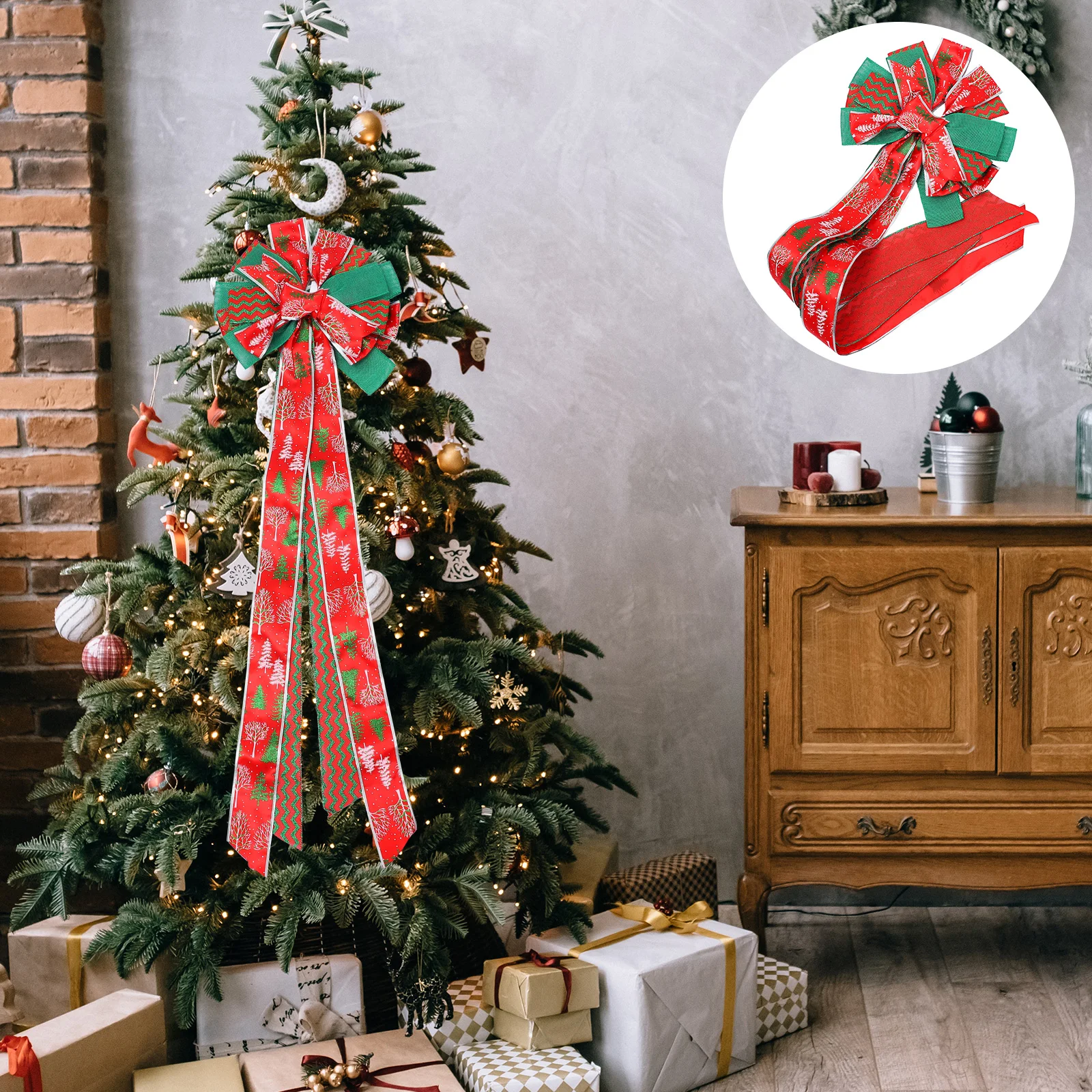 

Christmas Tree Bow Decoration Red Bows Ribbon Polyester Xmas Party nament Festive Wedding Birthday New Year High Grade Material