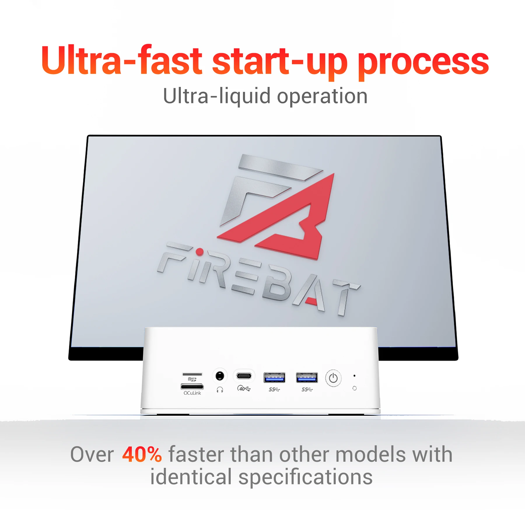 Firebat A8 Mini PC AMD Ryzen AI 9 365 32GB DDR5 1TB PCIe4.0 SSD Windows 11 OCuLink USB4*2 WiFi6 Gaming Desktop Computer