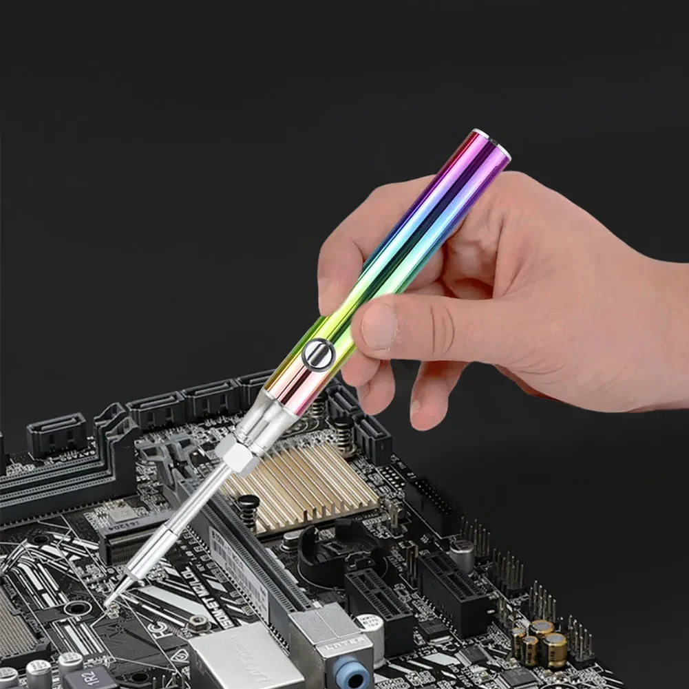 Cordless Soldering Iron Tool Pen Electric Soldering Iron Rechargeable Temperature Adjustment Welding Repair Tool 350/650/1100mAh