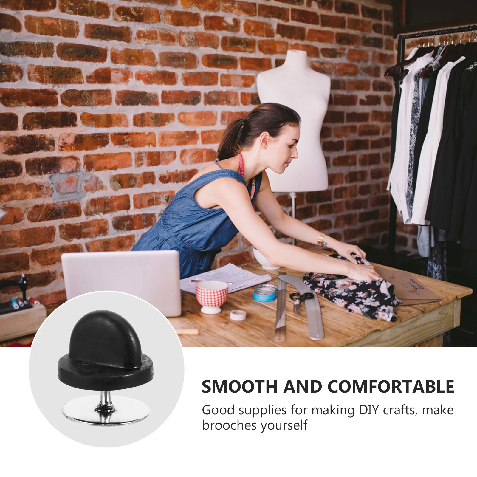 

50Sets Thorn Horse Needles Creative DIY Brooch Clasps Tight Useful Brooch Clips Multipurpose Clutch Pin Backs