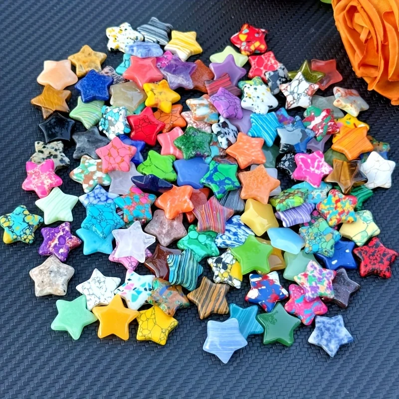 5/10/20pcs Crystal Star Shape Mineral Specimen, Natural Stone, Amethyst Rose Quartz, Gemstone, Agate, Home Decoration