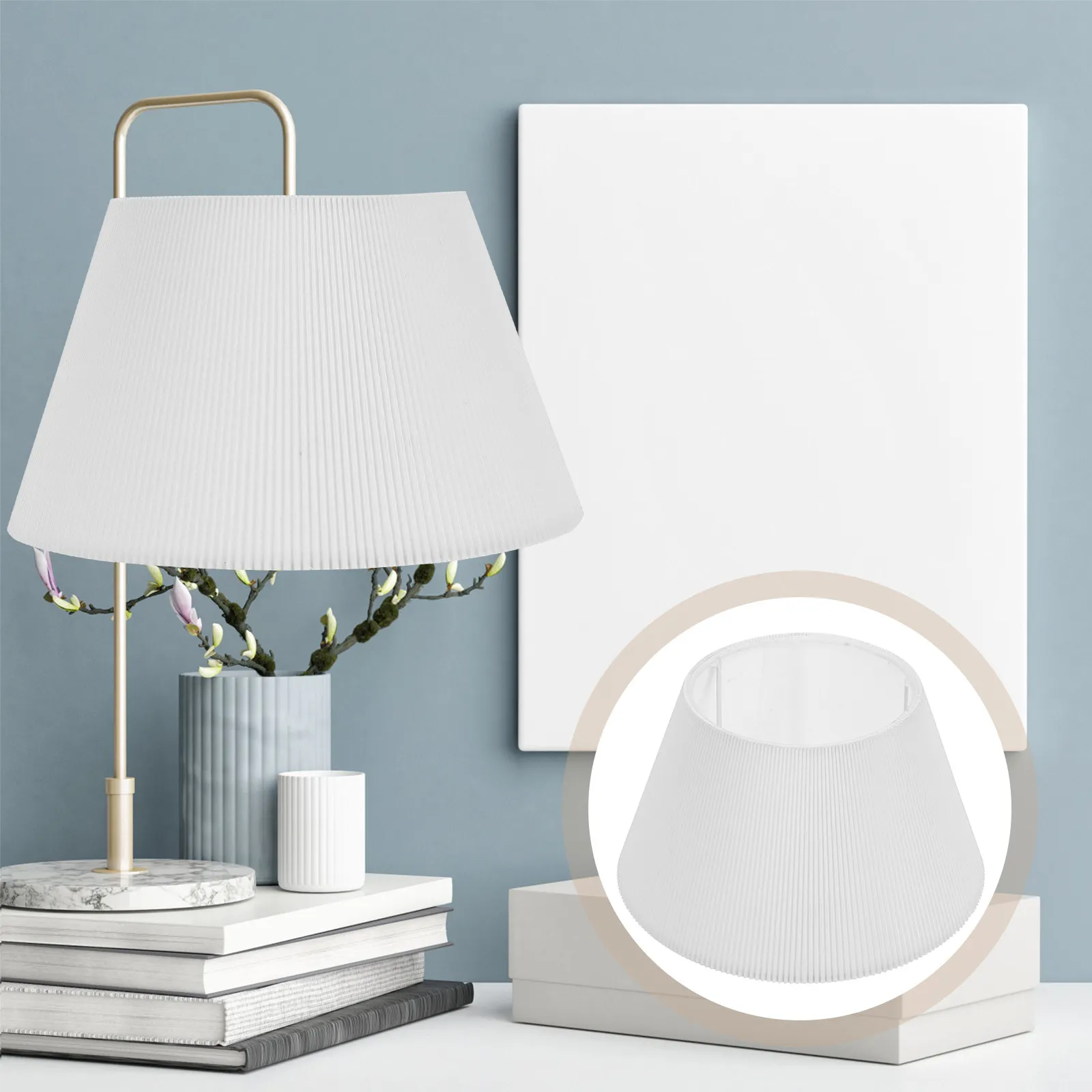 

Pleated Fabric Lamp Shade for Pendant Wall Table Floor Nightstand Lights Softens Light Eye Comfort Modern Vintage Minimalist