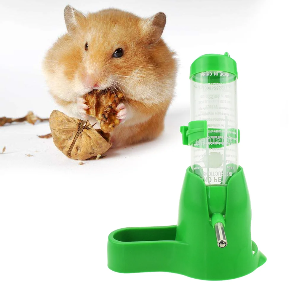

125ml Hamster Water Bottle Holder Eco-Friendly Pet Feeder Automatic Water Dispenser Non-Skid Base Easy Clean Pet Feeder