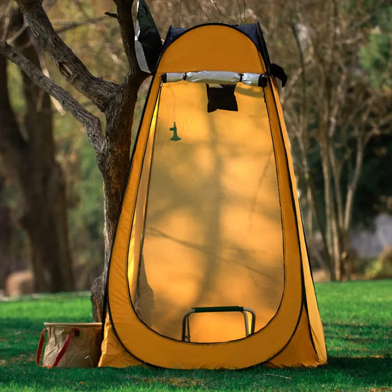 Movable Shower Changing Tent, Thickened Privacy Room Light-Blocking, Breathable Sturdy Durable for Camping Beach Outdoor Use