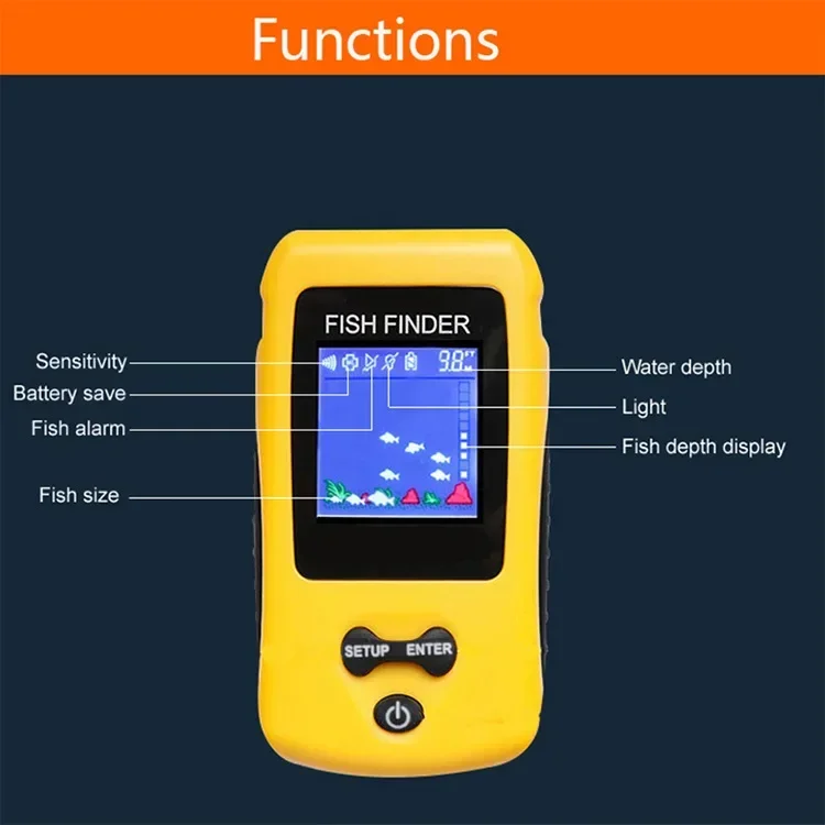 Fish finder wireless sonar color screen fish finder fishing device outdoor fishing tackle