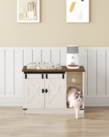 Cat Cabinet, Cat Litter Box, Cat Litter Box Cabinet, Hidden Cat Litter Box Cabinet Furniture with Cat Bell, Indoor Cat House