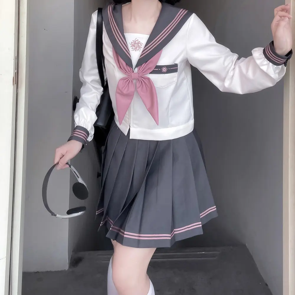 Harajuku Japanese Academy Style Suit Jk Uniform Sweet Student Girl Top Short Sleeved Long Sleeves Sailor Kawaii Jkfashion