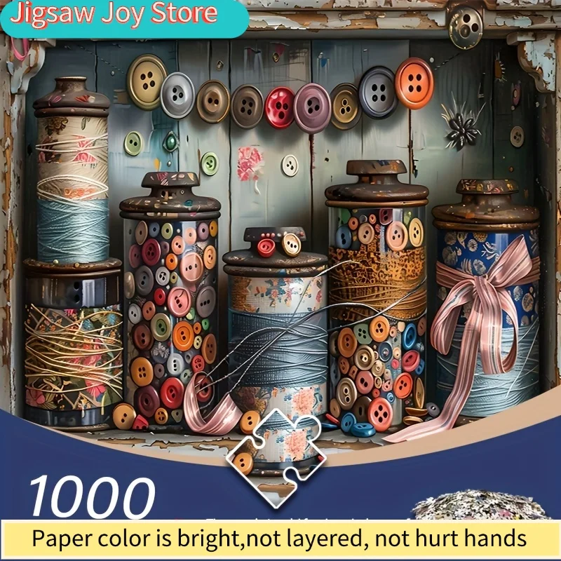 

Набор (A) мини-пазлов для взрослых с дизайном в виде кнопок и банок — устойчивые к царапинам, высокой сложности, подходят для взрослых и всей семьи