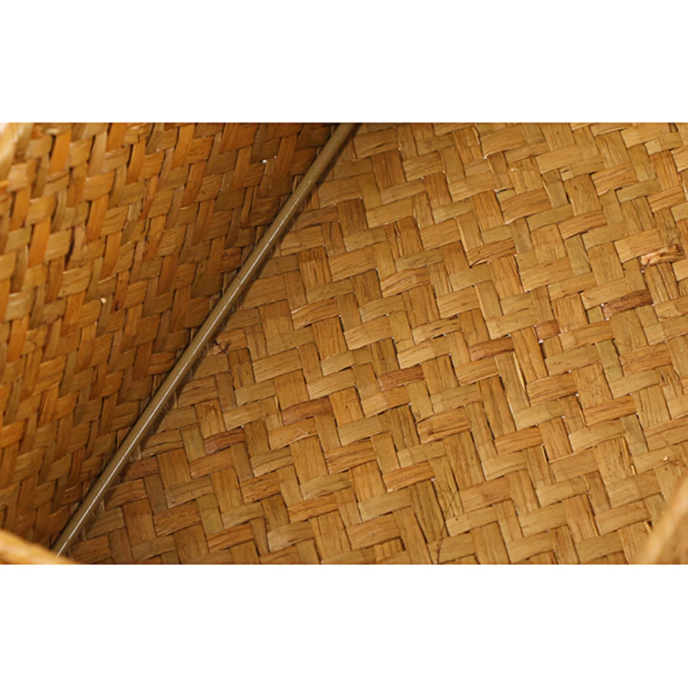 

Storage Basket Home Baskets Woven Desktop Handmade Rattan for Boxes Handwoven