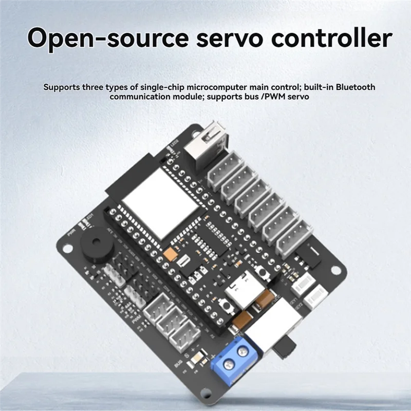 -ABGQ ESP32 Open Source 6-Channel Servo Control Module Motherboard With Integrated Bluetooth For Robot Arm Applications Board