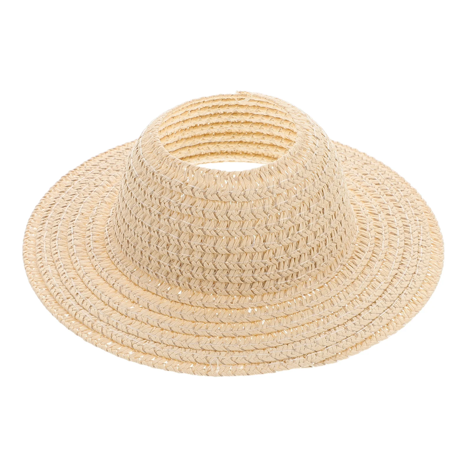 قبعة شمس من القش بحافة عريضة 17 سم مصنوعة يدويًا، قبعة شاطئ خفيفة الوزن للنساء، سهلة الحمل، تخزين للأنشطة الخارجية #4
