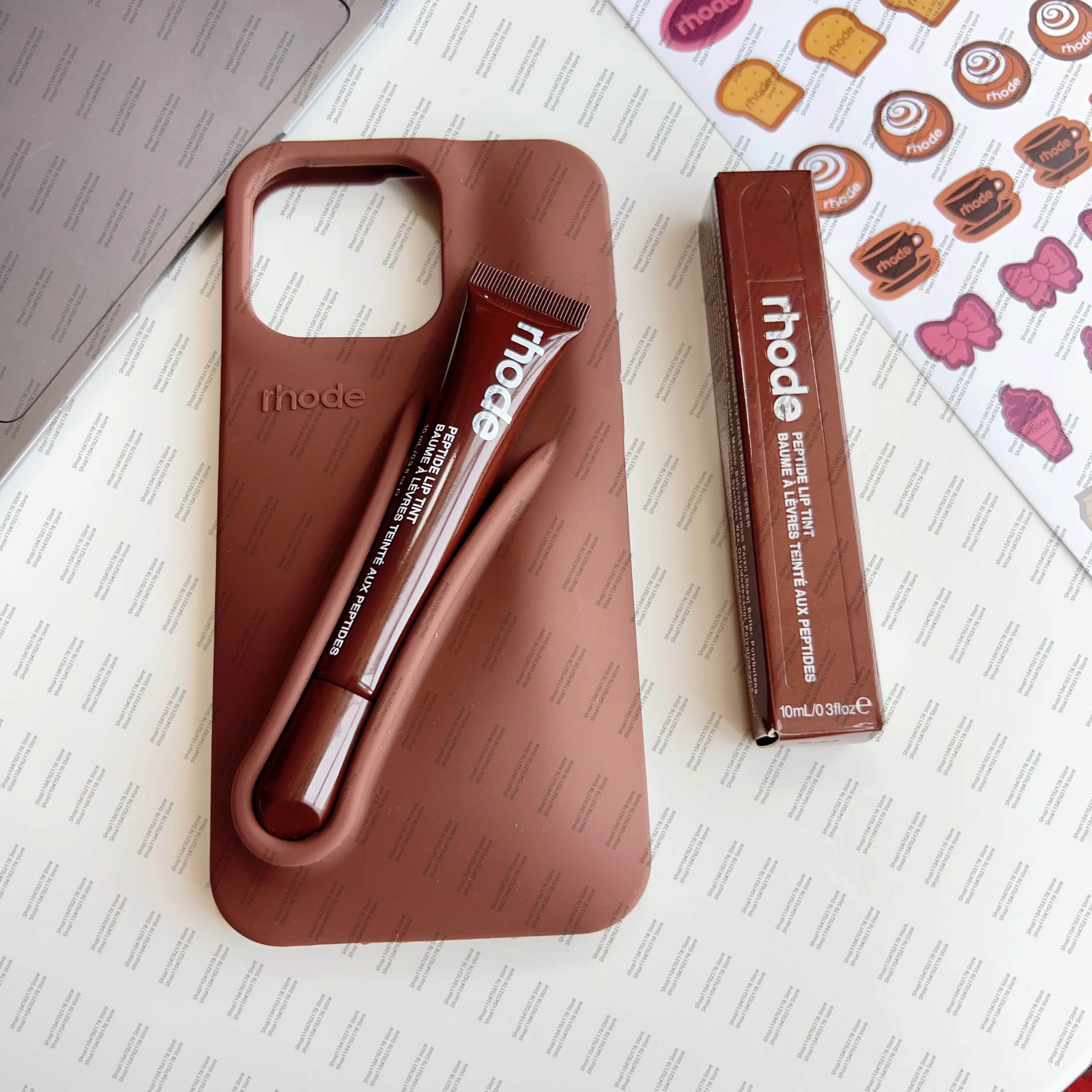 

Rhode Case 2-in-1 Lip Gloss/Lipstick/Silicone Phone Case for iPhone 16/15 Pro Max Samsung S23FE/S23ULTRA/S24ULTRA Soft Cover