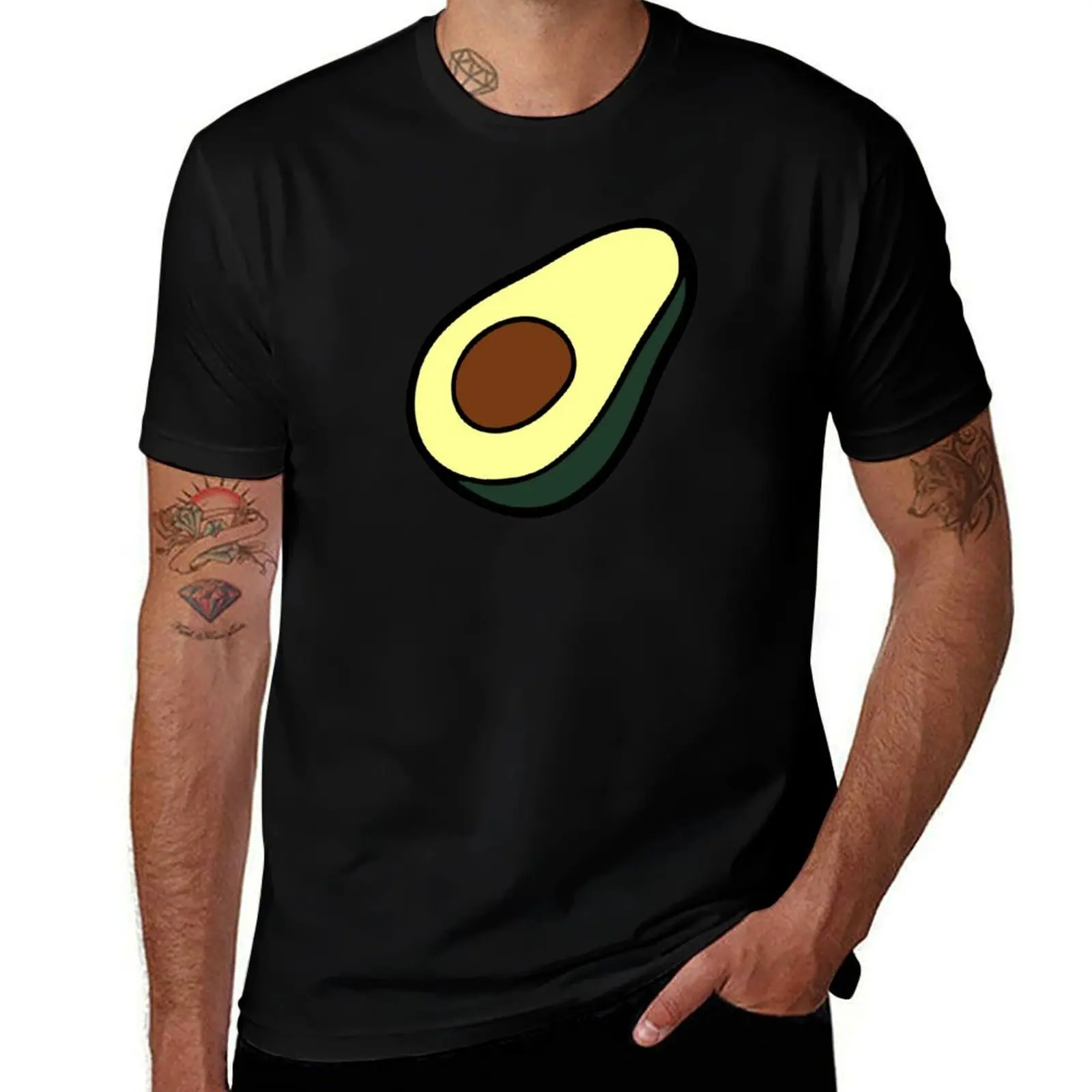 

tshirt men shirts 100% man shirt T-Shirt man for t t Pattern summer cotton Avocado