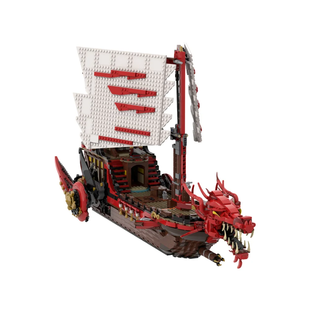 MOC LEGACY DESTINY'S BOUNTY SHIP Model Building Blocks Ninja's Adventure Boat Faucet Sailboat Architecture Bricks Toy Gift