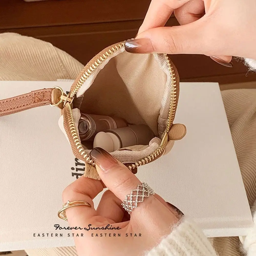 

Кошелек для монет из искусственной кожи, подвесной кошелек для хранения макияжа, губная помада, чехол для наушников, мини-сумка для хранения, милый держатель для карт