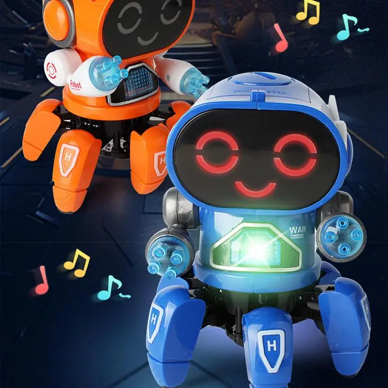 Musical Dancing Robot Toys Octopus-Shaped Electric Toy Dancing With Music Led Flashing Lights Intelligent Sensor Toy For Kids