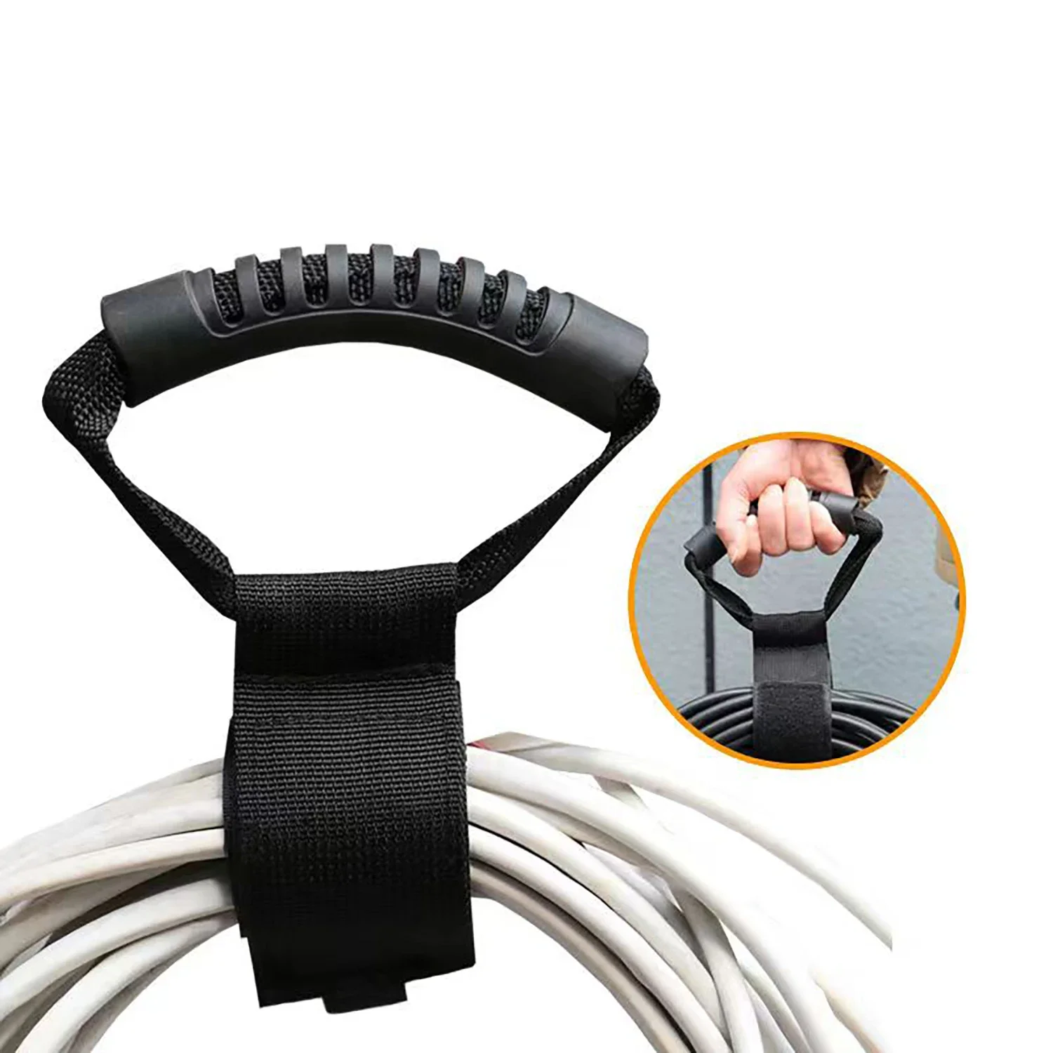 Extension Cord Organizer Holder with handle Wire Manager Power Cord Management Nylon Heavy Cord Storage Straps for Cables Hoses