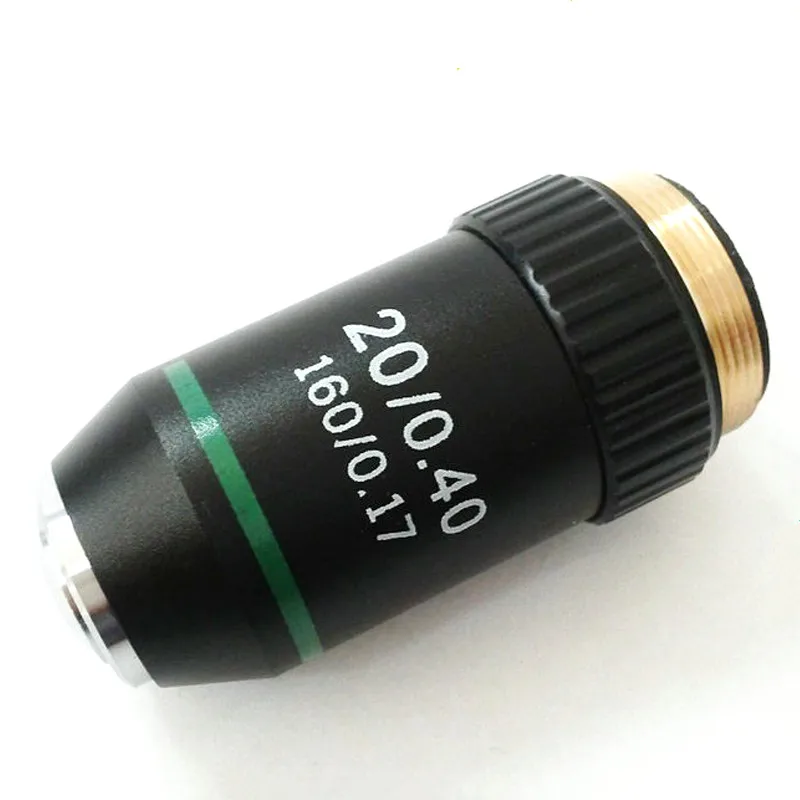 Mikroskopy biologiczne obiektyw 4X 10X 20X 40X 60X 100X (olej) achromatyczne obiektyw czarna powłoka