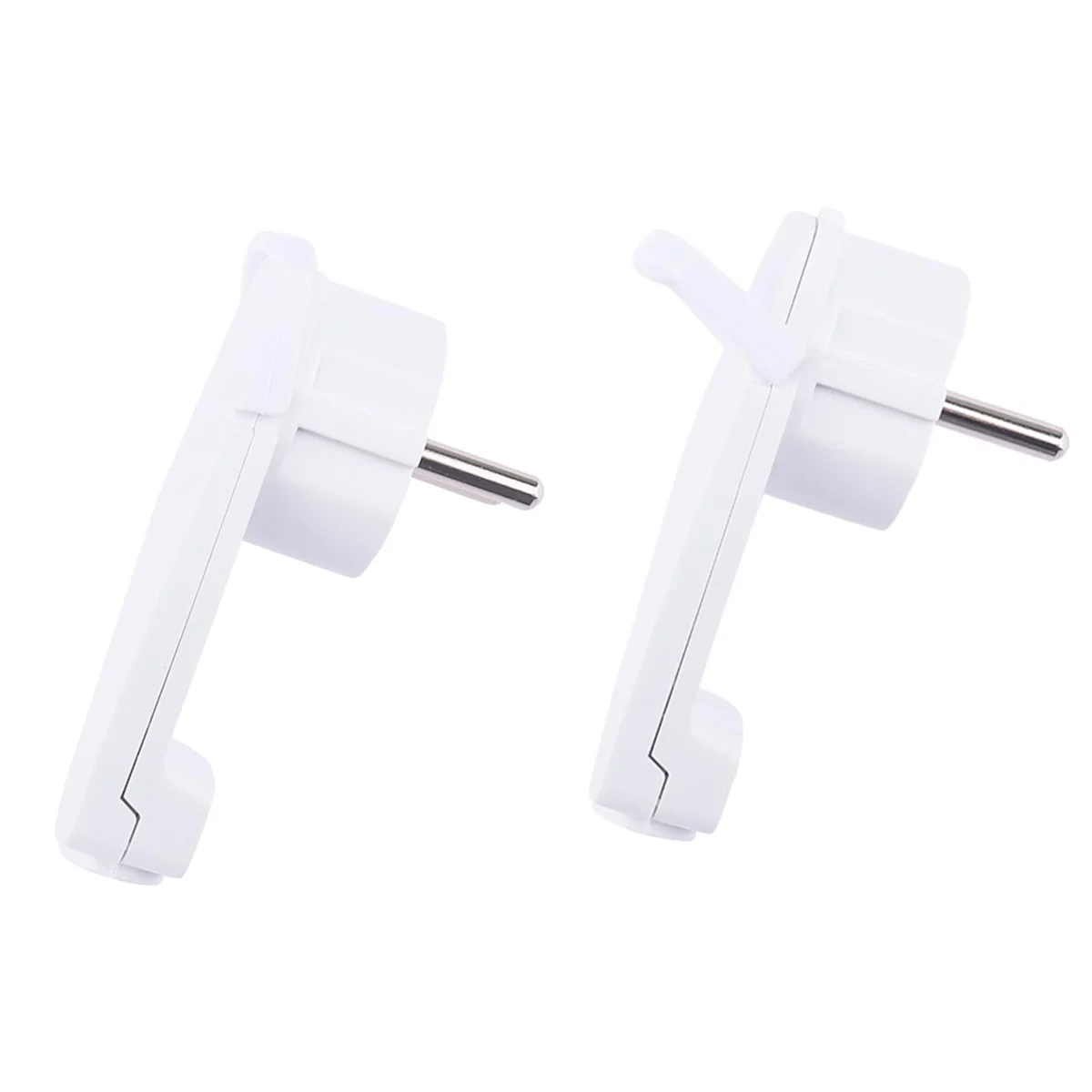 2 Stück weißer Schuko-Winkelstecker flach, Schuko-Flachstecker 250 V (16 A), Schuko-Stecker, Schuko-Stecker flach, EU-Stecker