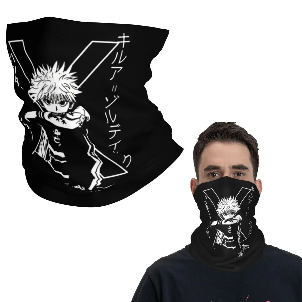 

Бандана-гейтер с принтом Killua Zoldyck из аниме Hunter X Hunter, многофункциональный головной убор для спорта на открытом воздухе