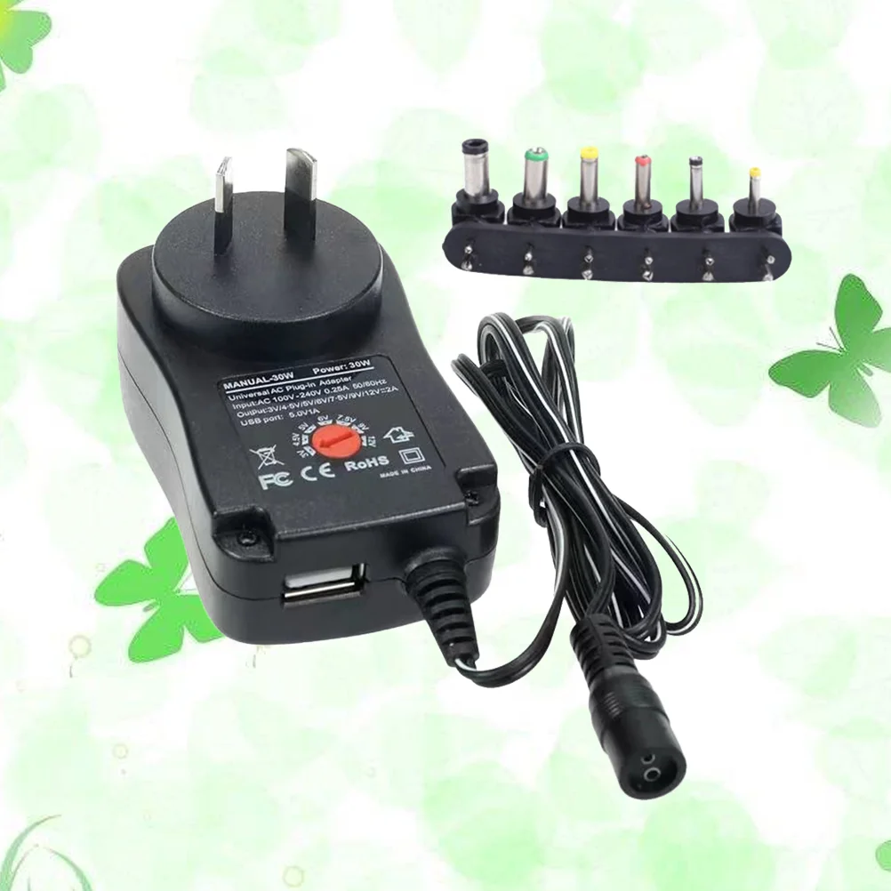 

30 W Adapter Adjustable Voltage Power Supply British Regulatory Wall AC