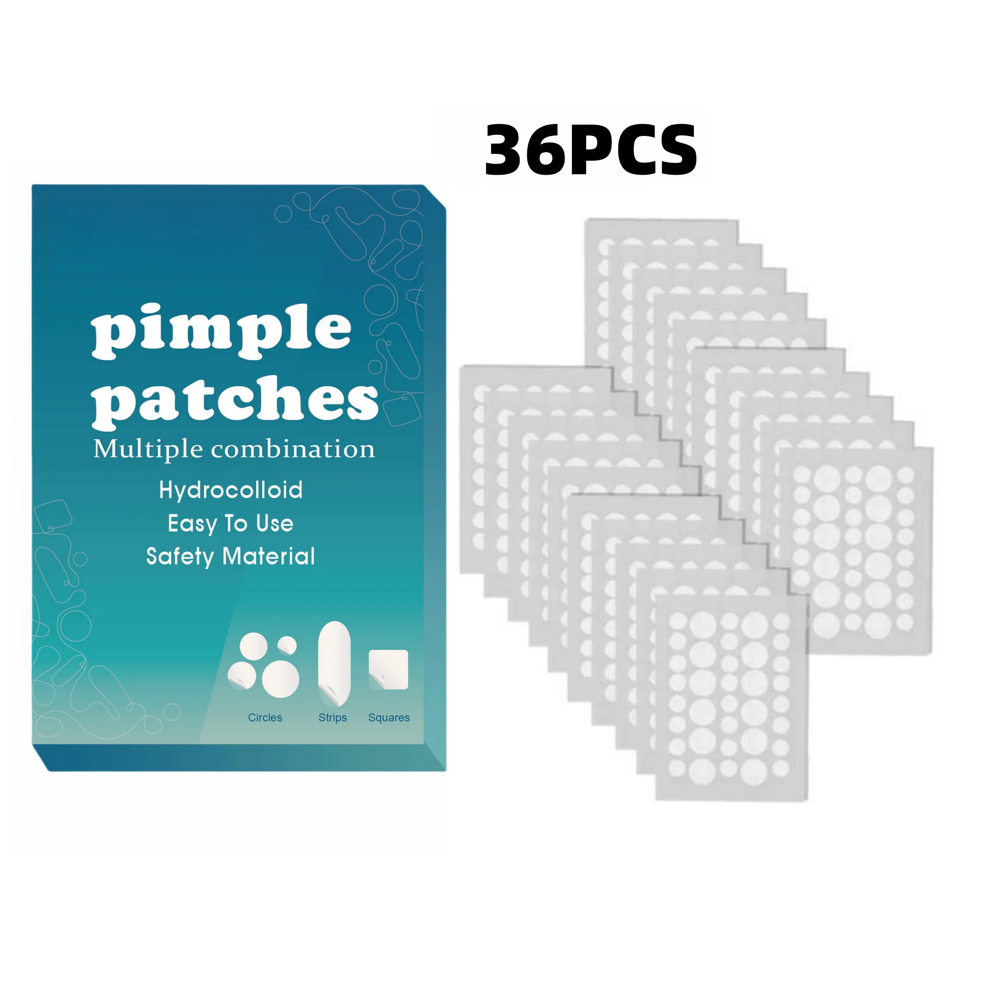 

36pcs Invisible Acne Patch, Waterproof & Breathable, 24H Wear, Portable