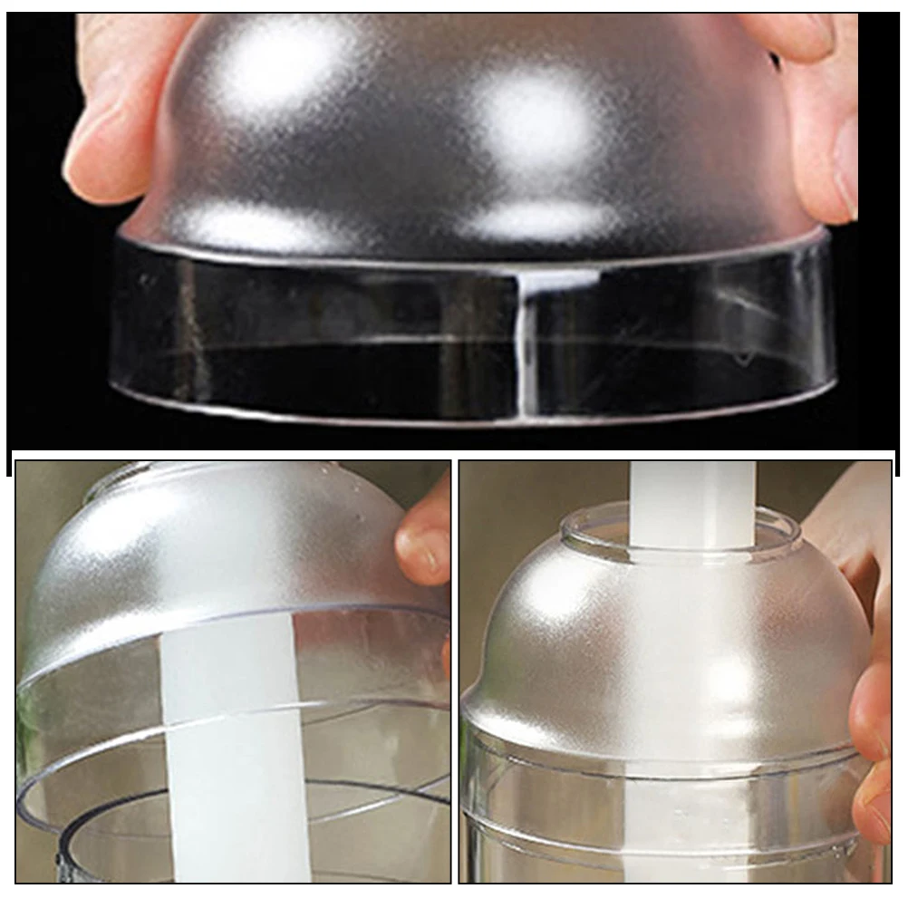 

Clear Cup Lids Anti-Splash Replacement For Juice Wine Tumbler Reusable Spill-Proof Cocktail Shaker Bar Supplies Press Lid