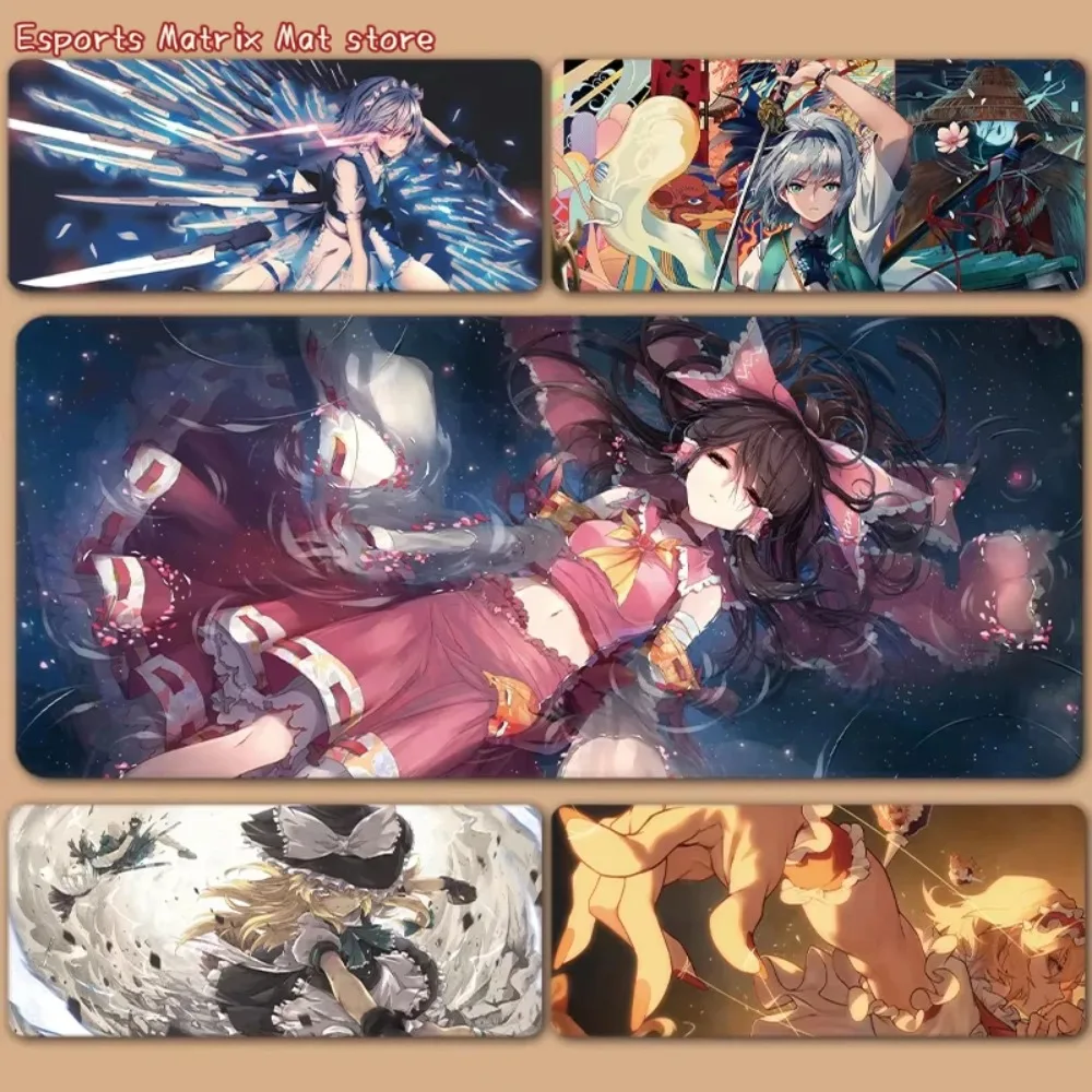 

Blue Sword Burst Anime Mouse Pad Waterproof Desk Pad with Sakuya Izayoi Art