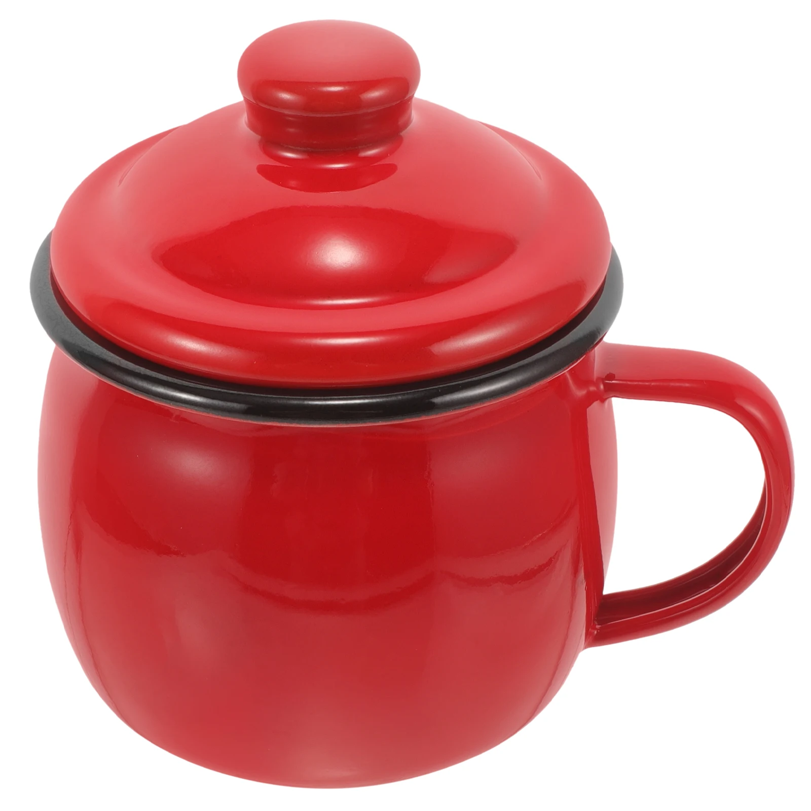 

Ceramic Pumpkin Cup Enamel Mug Thickened Rustic Coffee Mugs For Home Office Camping Breakfast Vintage Tea Drinking