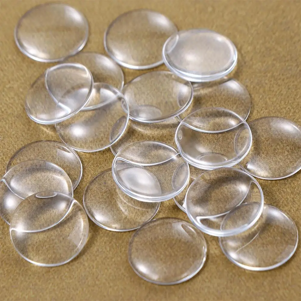 20Pcs DIY Crafts Toy Glass Eye Chips Eye Doll Glass Eyes Round Flat Back Cabochon Doll Eyeballs Accessories