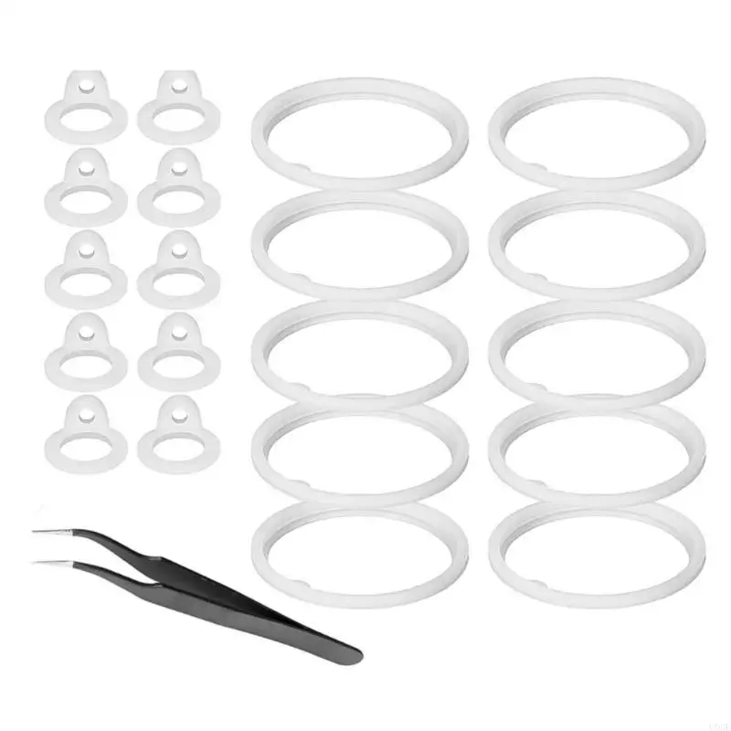 U0DE 21pcs silicone Seal Rings Gasket thay thế một phần bằng nhíp cho chai nước