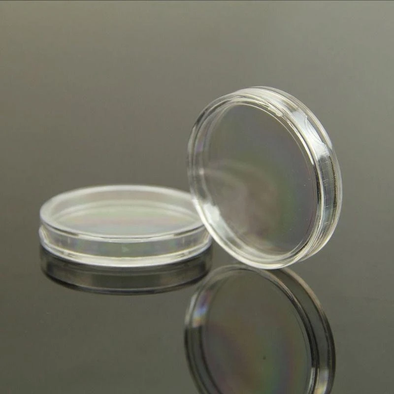 R1WA 38mm 10 pcs Clear Round Cases Coin Storage Capsules Holder Plastic Useful New