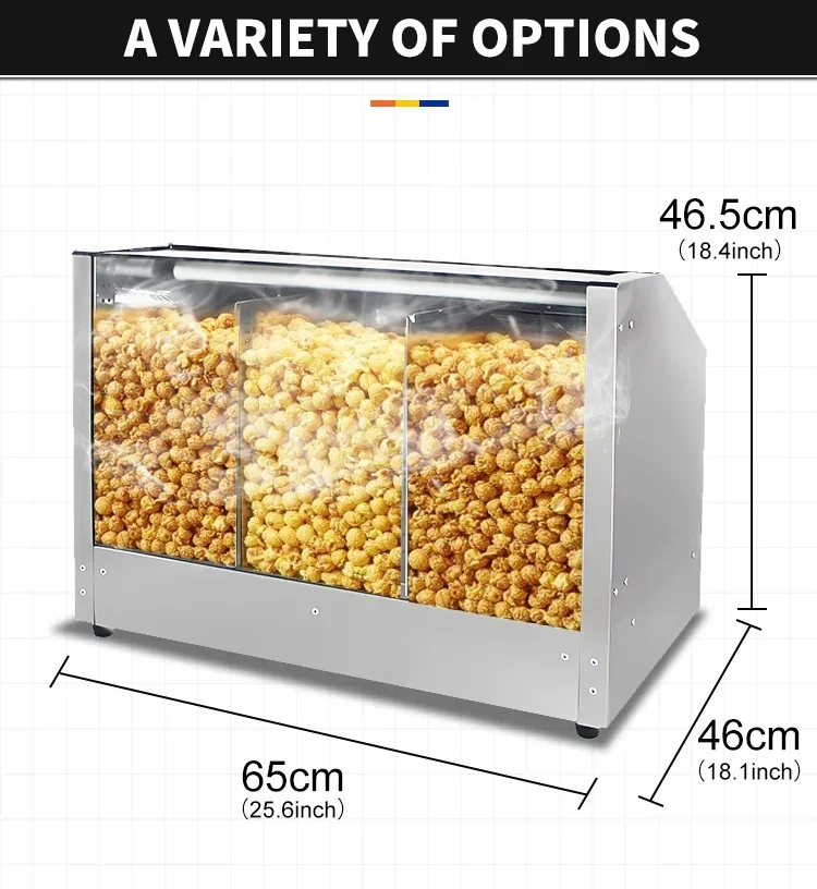 Snackmachines Commerciële Popcorn Warmer Machine Popcorn Makers En Karamel Popcorn Machine Vitrinekast