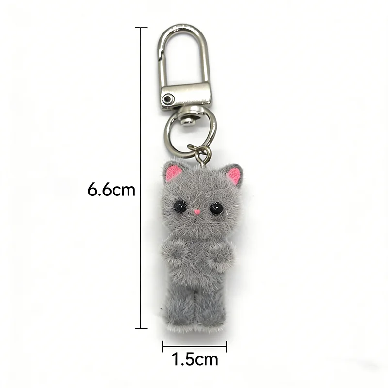 Ldabrye Llavero de gato de peluche con colgante de animales de dibujos animados, llavero de moda para mochilas y teléfonos, Azul Ldabrye Llavero de gato de peluche con colgante de animales de dibujos animados, llavero de moda para mochilas y teléfonos, Azul