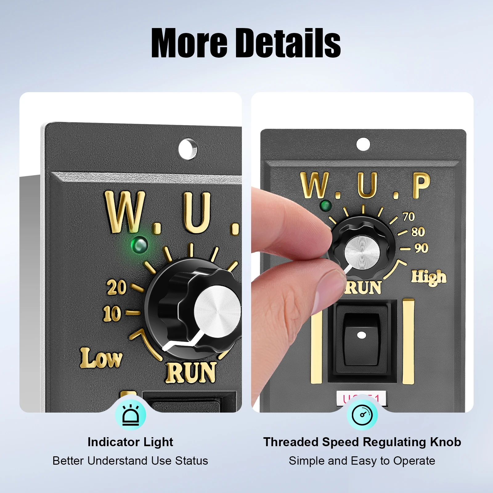 Motore elettrico con motoriduttore CA da 120 W a basso rumore con regolatore di velocità, motore industriale per automazione, macchinari, tessuti, 110 V 45 giri/min