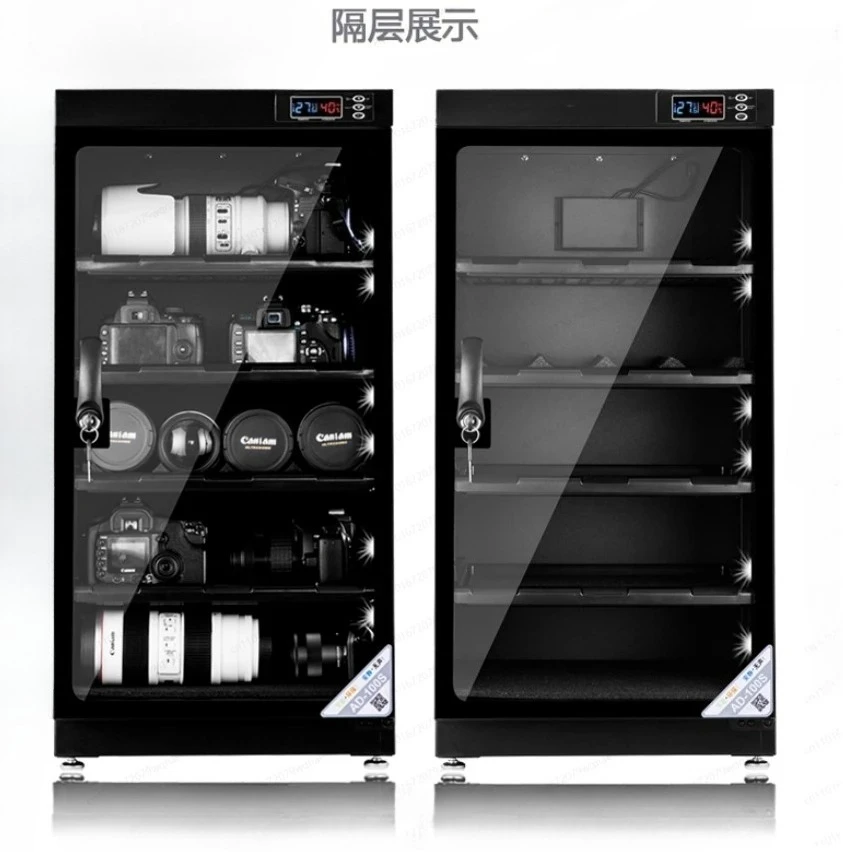 Electronic Dry Cabinet for Camera Gear - Moisture Proof Storage Box with Hygrometer for Lenses & Equipment