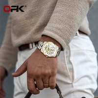 OPK8135-montre pour hommes, bracelet en acier avec lueur nocturne étanche 5
