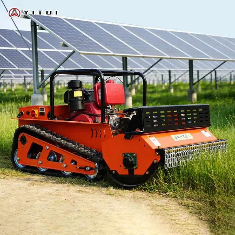 【Best Choice】2026 Hot Sale Customized Diesel Fuel Crawler Grass Cutter Remote Control Lawn Mower Robotic Lawn Mowe Ce/Iso Certif - view 5