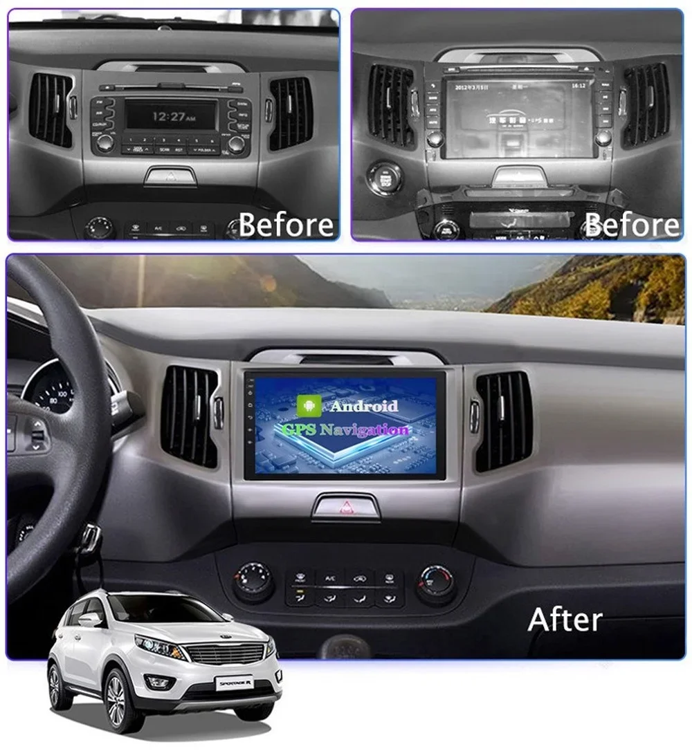 Android Car GPS Navigation For KIA SPORTAGE 2010-2016 Auto Radio Stereo Multimedia Player With Bluetooth WiFi Mirror Link