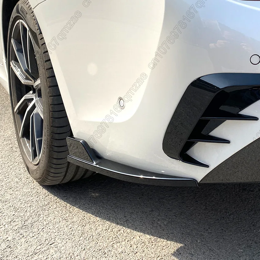 Rear Bumper Diffuser Side Splitters For BMW 3 Series G20 G21 Sedan/Touring 320i 325i 330i 2019-2021 Gloss Black Body Kit Tuning view 3