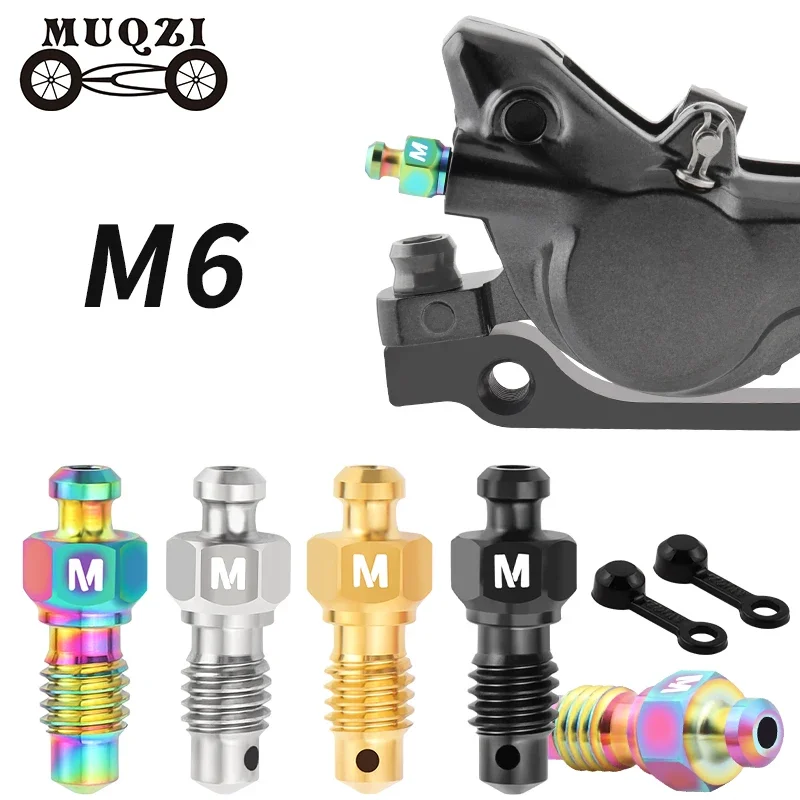 MUQZI 1 Pair MTB Brake Caliper Titanium Alloy Bleed Screws Bike Hydraulic Brake Bleed Bolts for XT XTR SLX Parts