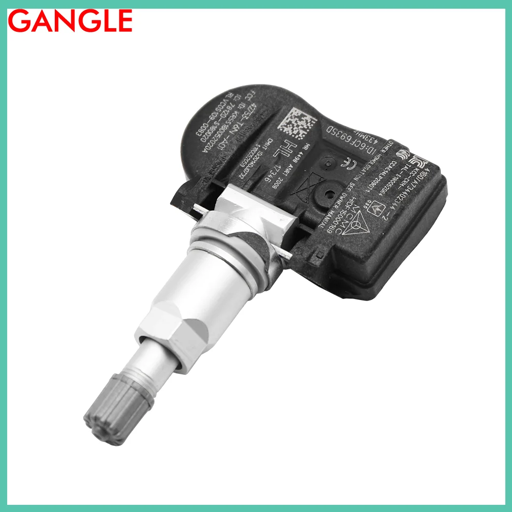 Sensor de pressão dos pneus para 2018-2023 acura rdx tpms 433 mhz acura sensor de pressão dos pneus tpms 42753-t6n-a01 42753-tg7-a51