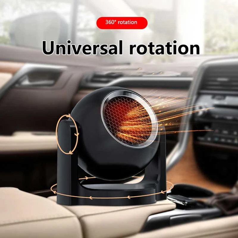 Electric Car Heater Air Cooler Fan12V Portable Demister Defroster Heating Fan 200W Dryer Windshield Defogging Accessroies