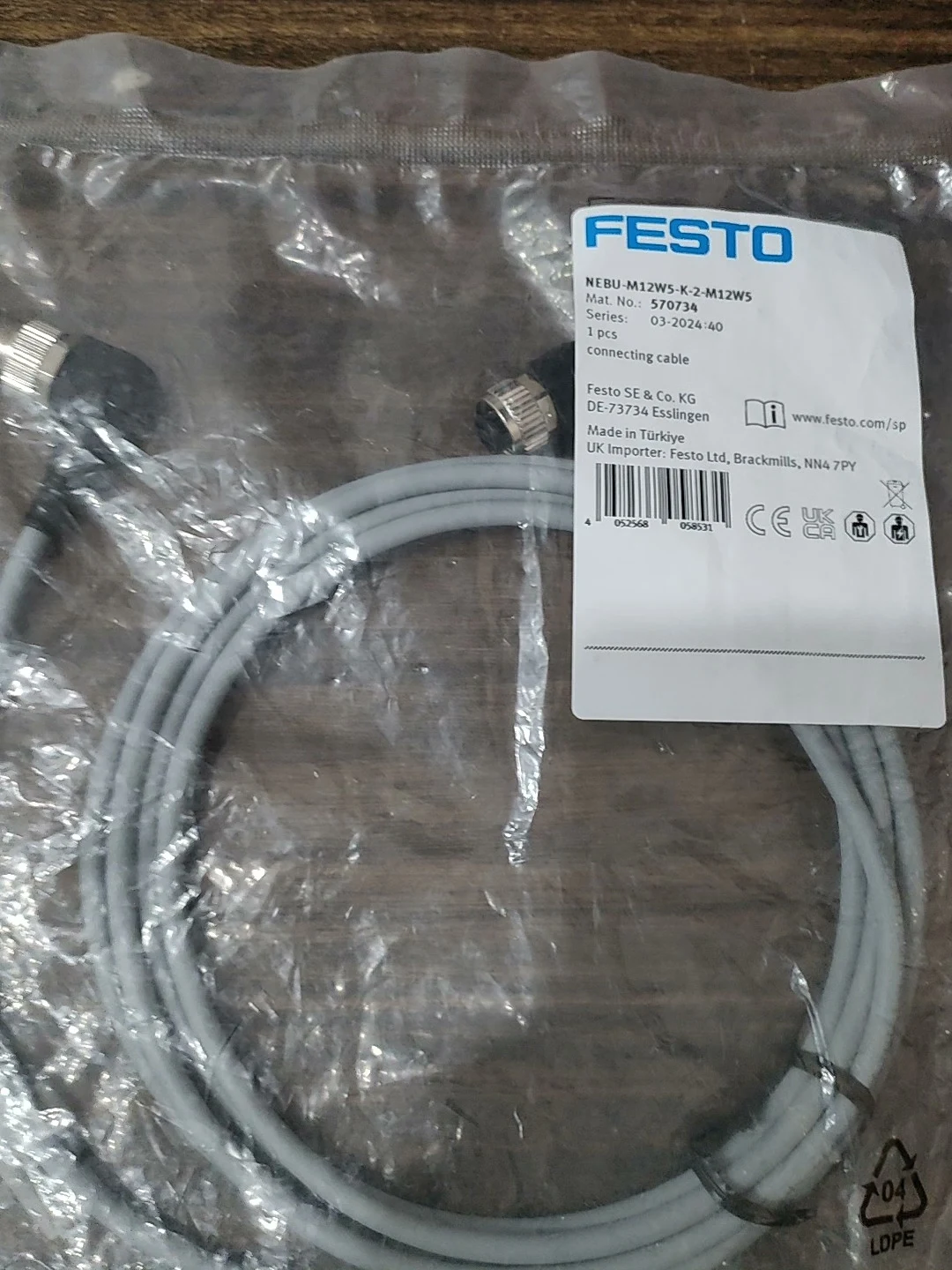 FESTO connection cable NEBU-M12W5-K-2-M1