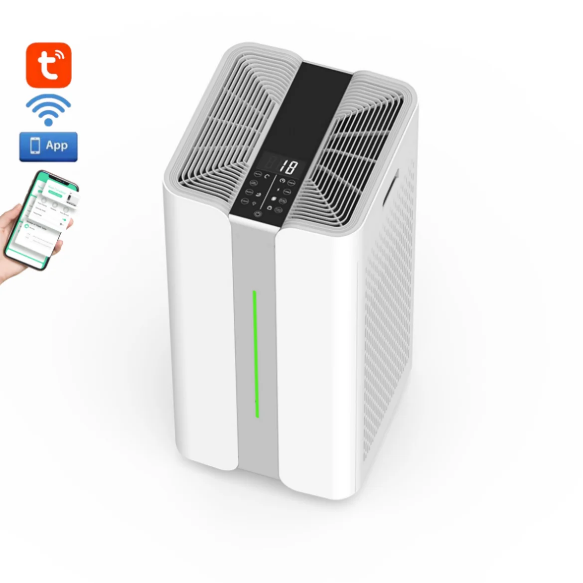 Space-saving Smart Negative Ion Air Purifier H13 HEPA Filter Intelligent Sensor Home Air Cleaner Purificador De Ar