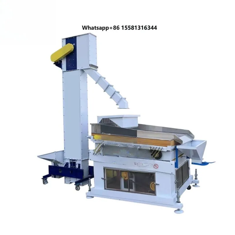 New Gravity Separator Machine with Motor for Sugar Beet Carob Palm Kernel Seeds & Rice Mill Grading 5t/h Capacity