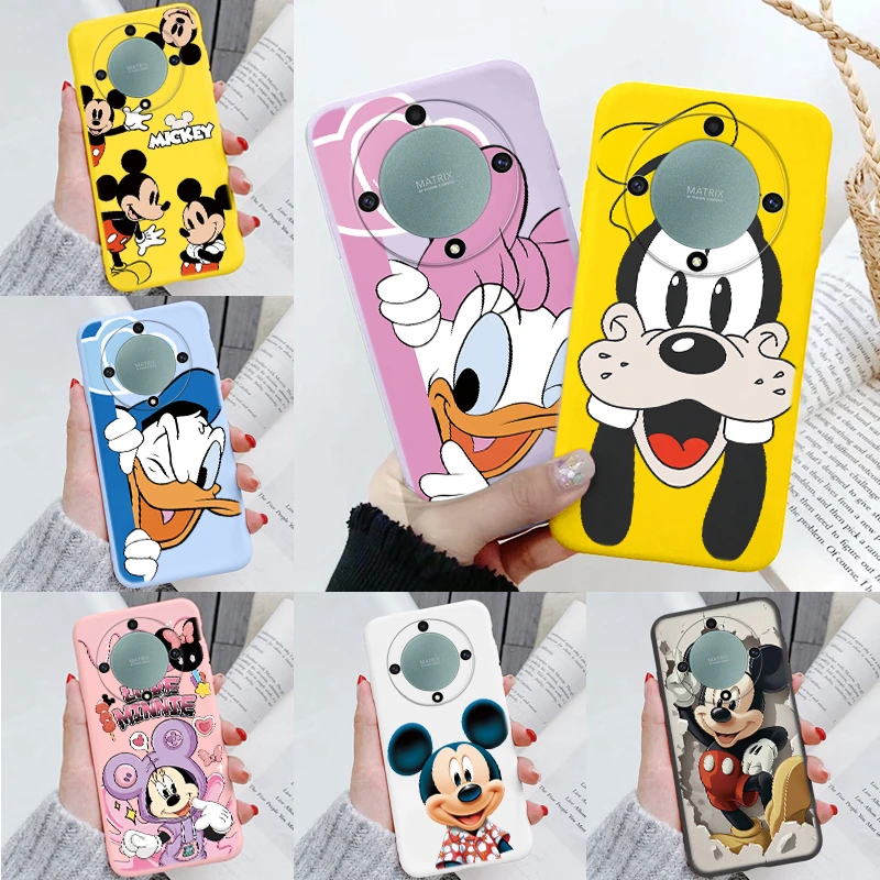 For Honor X9a Magic 5 Lite X8a X7a X6a X8 X6 70 Lite X40 X7b 90 Smart 50 Plus Play 8T X7b 5G Cartoon Mickey Minnie Phone Case