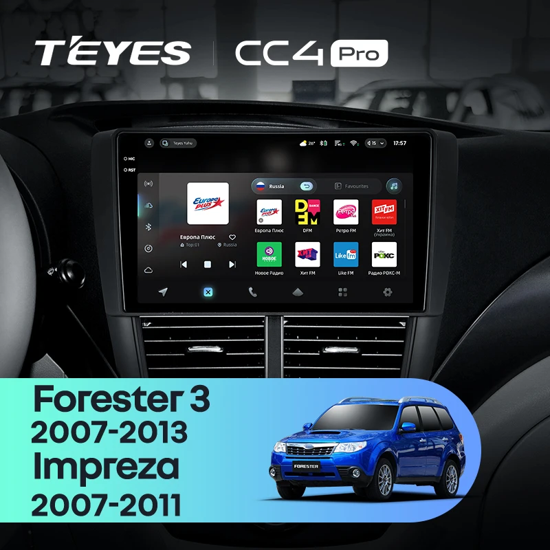 TEYES CC4 PRO For Subaru Forester 3 SH 2007 - 2013 For Subaru Impreza GH GE 2007 - 2011 CarPlay Android Auto 2DIN Car play Radio