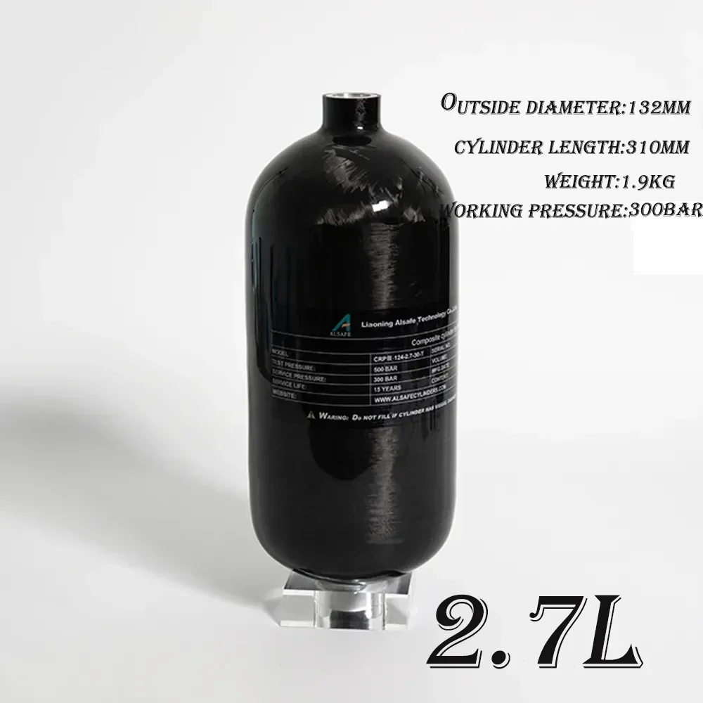 ALSAFE 4500psi 300 bar 2.7-liter carbon fiber cylinder submersible gas cylinder M18 * 1.5